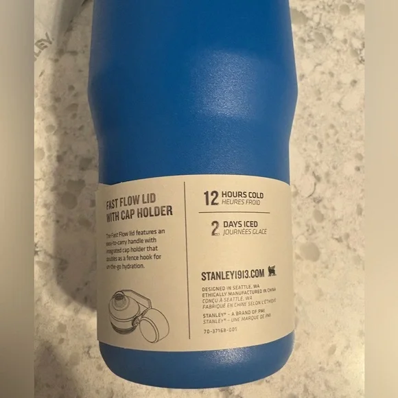NWT & box STANLEY 30oz Stainless Steel Iceflow Fast Flow Tumbler, azure blue - Picture 7 of 16